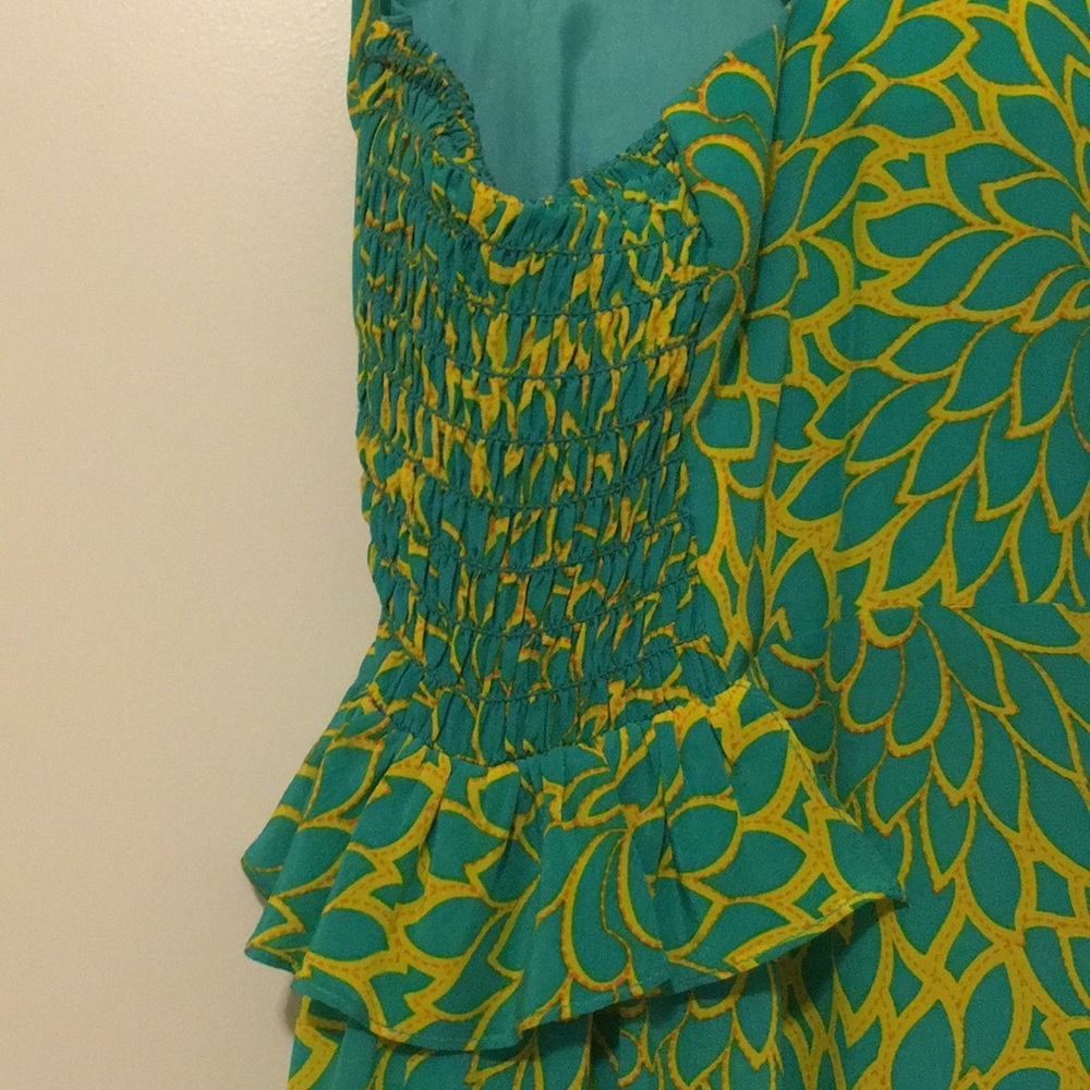Nannette Lepore mini print dress with ruffle hems - Picture 8 of 8
